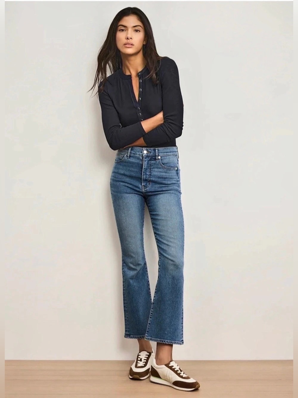 Veronica Beard Carson Ankle Flare Jeans in Blue Size 27